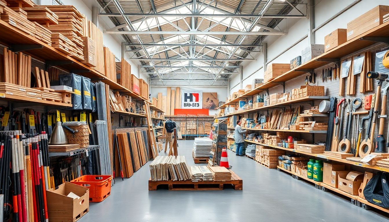 Een breed assortiment van bouwmaterialen en gereedschappen in Hornbach Breda.